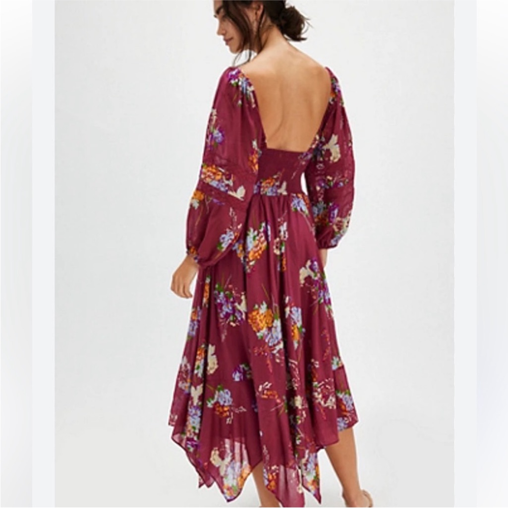 Free People Morning Glory Maxi Dress / Red Combo